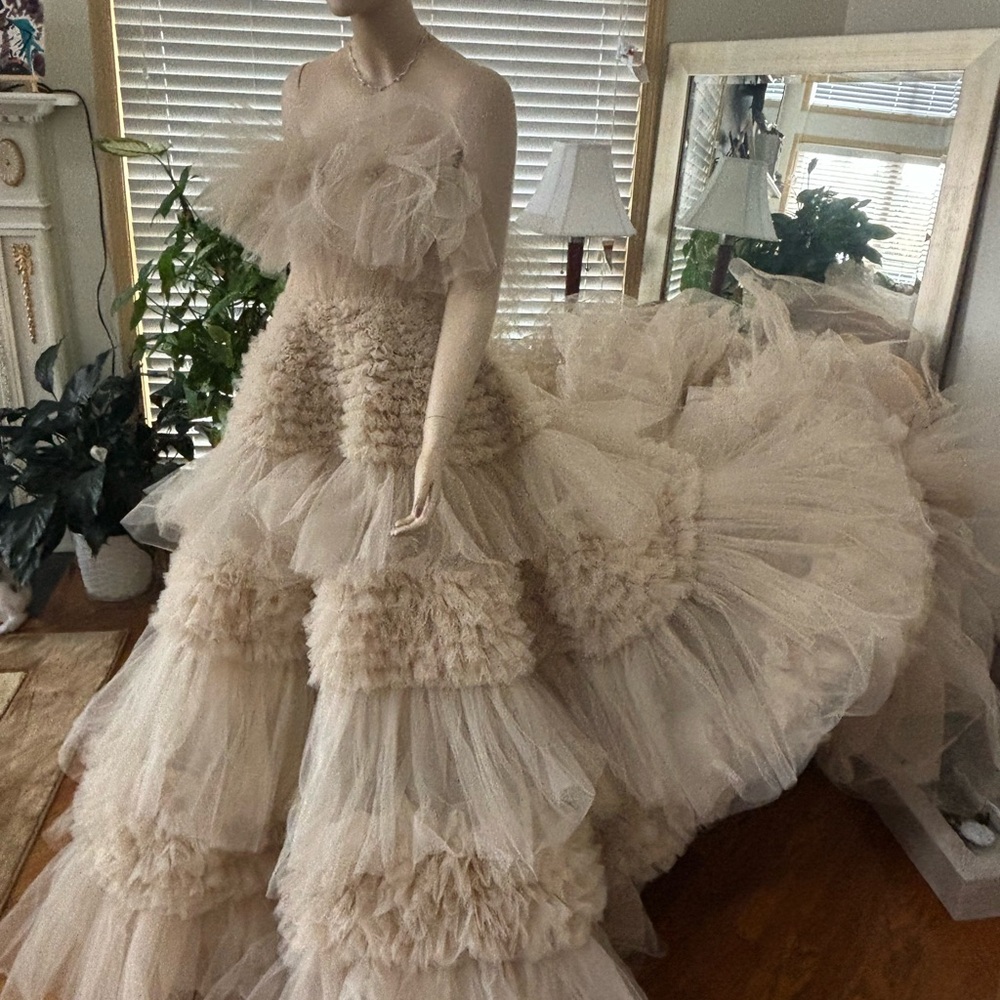 Elegant Cream Tulle Gown

Zuhair MuradRuffled Tulle Wedding Dress Size 8 - Picture 16 of 16